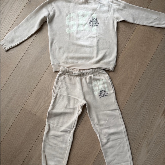 Vintage Havana Cream Kids Matching Ski Set